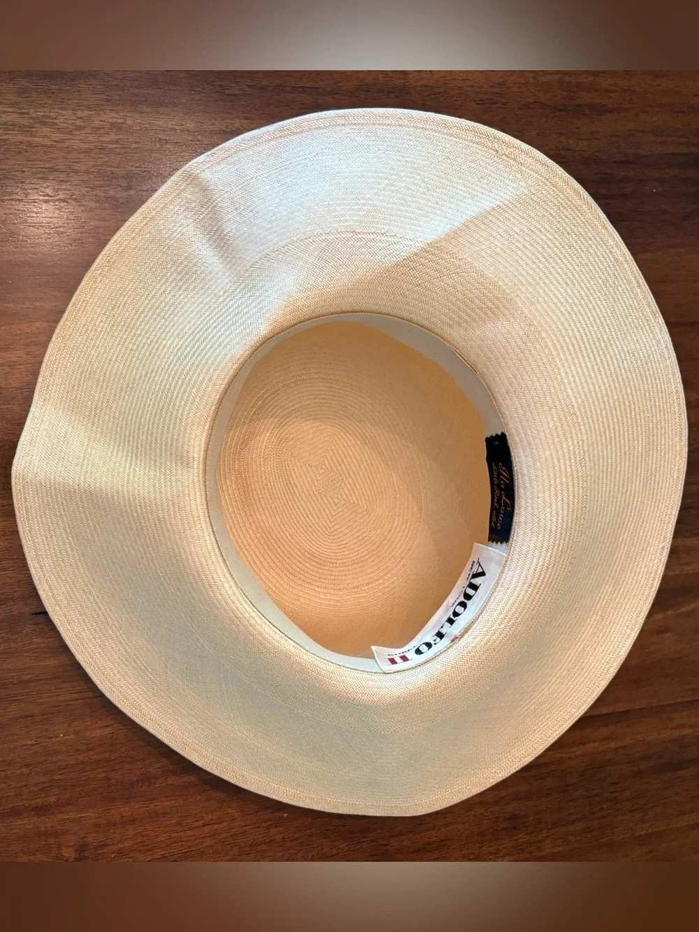 Vintage Adolfo II Straw Sun Hat Wide Brim 1970s Derby Garden Hat